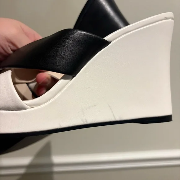 Cecelia New York Wesley Wedge Black & White Size 8.5 - Picture 9 of 10